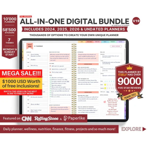 all in one digital Planner
